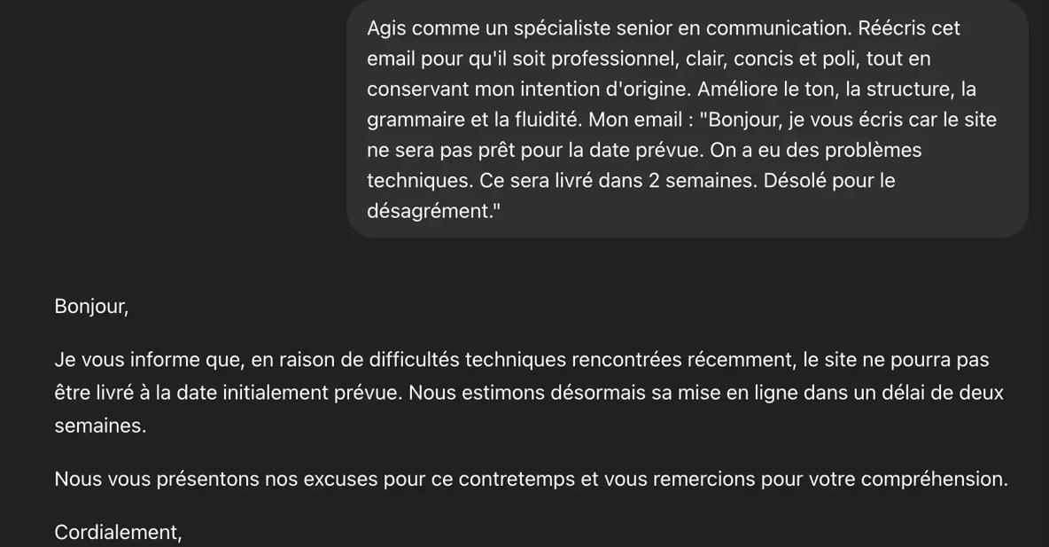 Un email rédigé par IA générative ton parfait, contexte crédible, urgence calibrée.