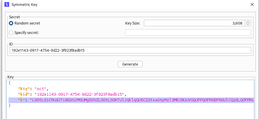 Decoder Burp avec le PEM encodé en Base64