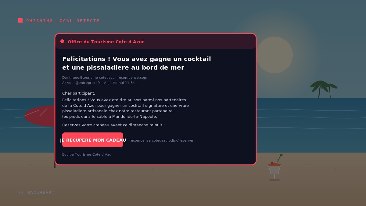 « Vous avez gagné une pissaladière au bord de mer » : phishing local en PACA